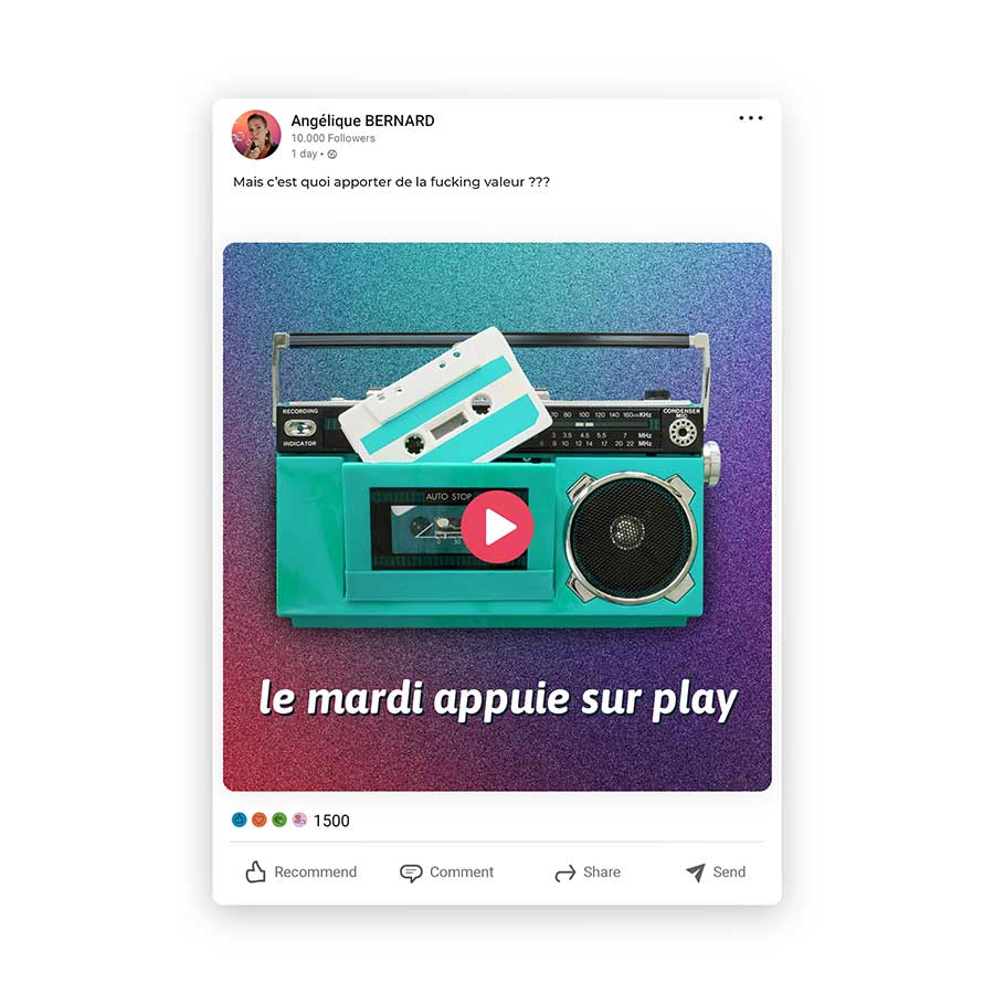 Refonte univers graphique 2 visuel de publication linkedin