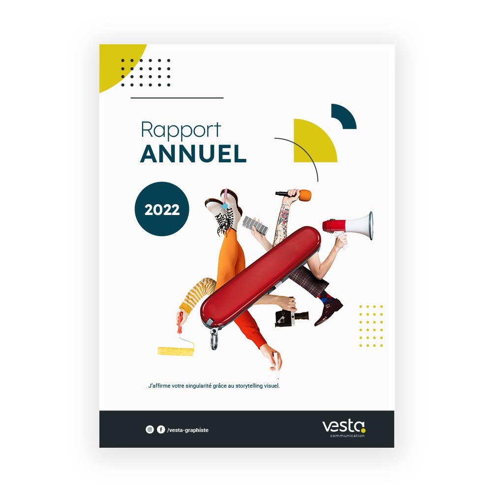 rapport annuel storytelling collage