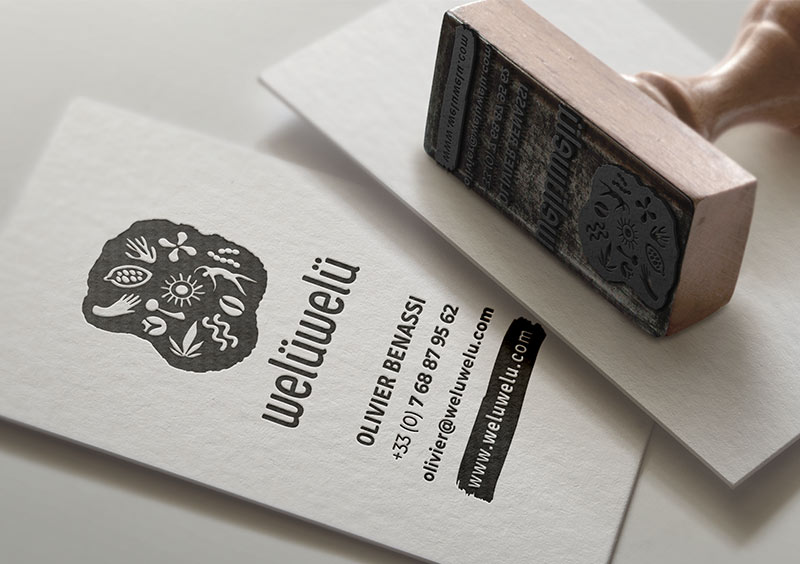 Création logo et charte graphique WelüWelü 10 vesta graphiste carte de visite tampon weluwelu