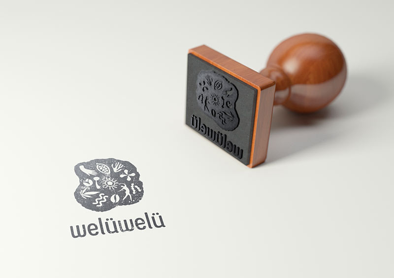 Création logo et charte graphique WelüWelü 11 velüWelü logo tampon vesta graphiste